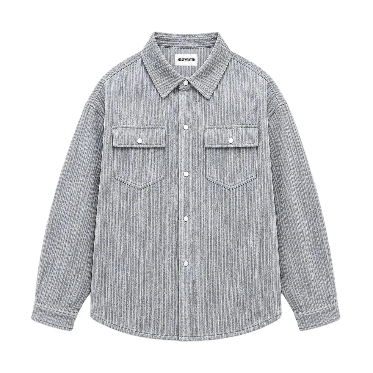 Детская рубашка прямого кроя с воротником Denim Blue MostwantedLab — фото 4