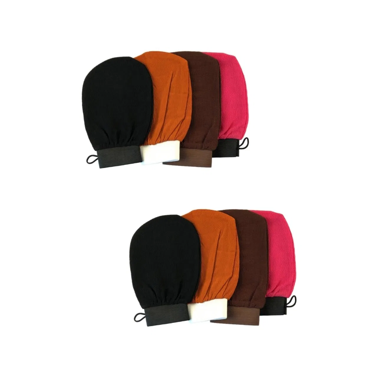 Мочалки для душа набор 8 шт, Housoutil, 21x15 см, мультиколор
