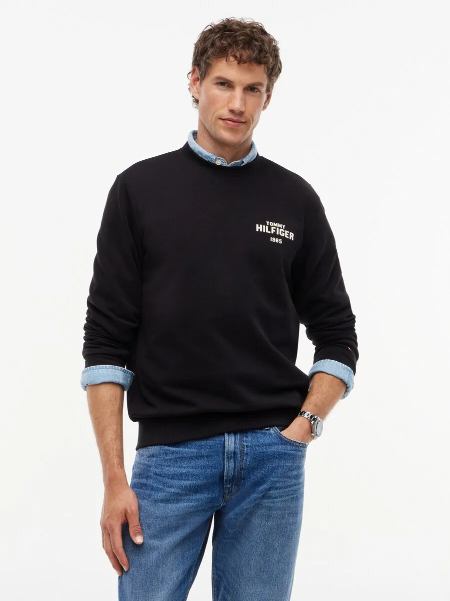 Толстовка TOMMY HILFIGER '1985' черного цвета — фото 2