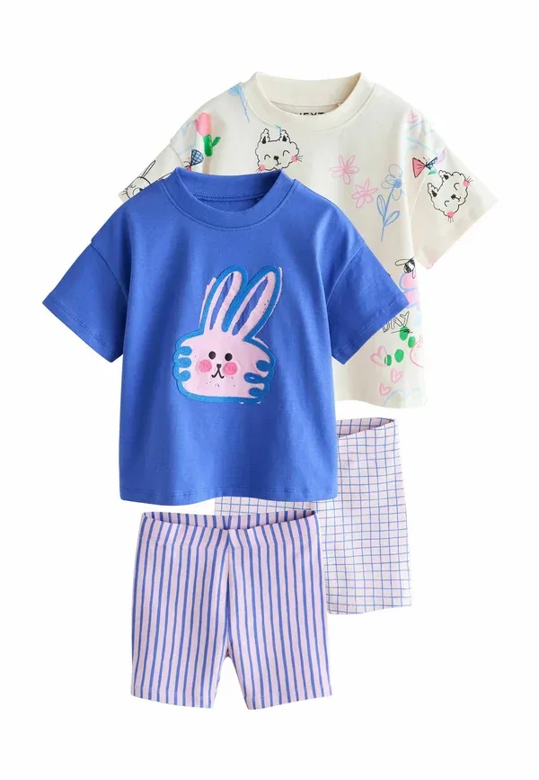 Комплект из 2 шорт, хлопок, Set 2 pack - shorts Next Cream, голубой