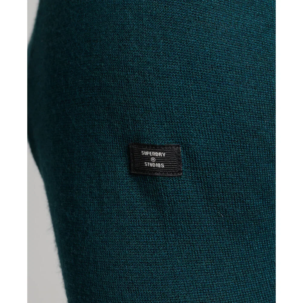 Мужской свитер с высоким воротником Merino Superdry, Grun — фото 4