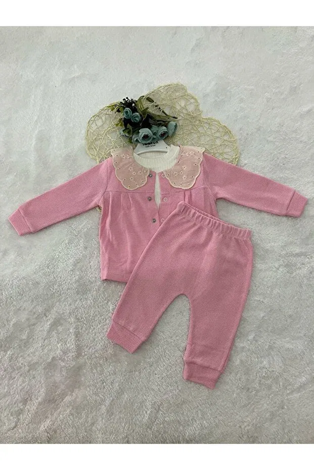 Детский комплект для девочек хлопковый Yağmur Giyim, Pink-81663