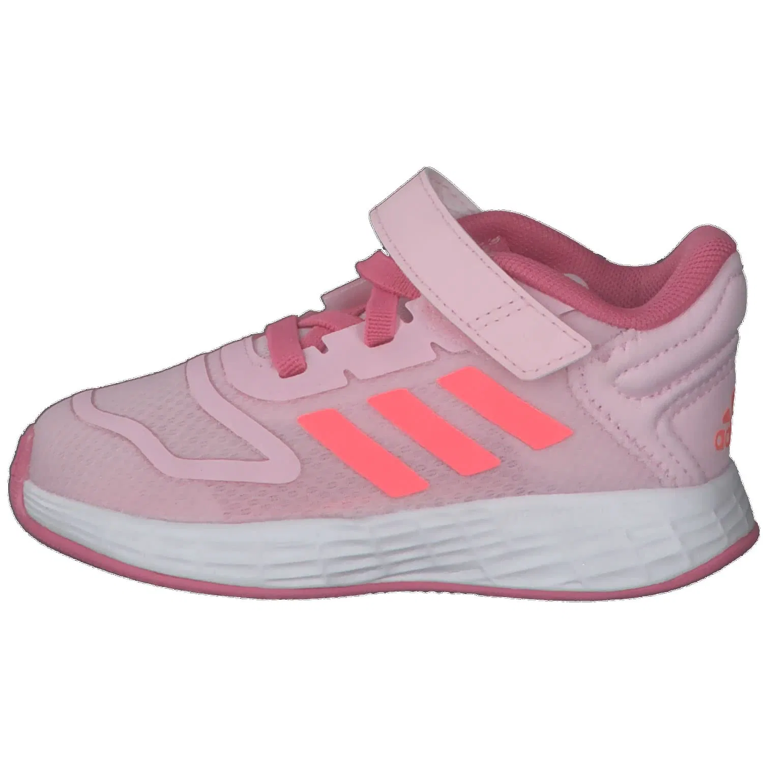 Детские кроссовки для мальчиков с легкой подошвой Duramo 10 El I Adidas, Pink Clear Pink Acid Red Rose Tone — фото 2