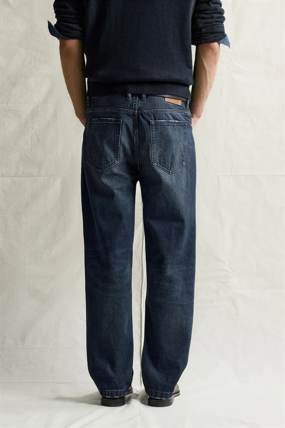 Свободные укороченные джинсы ZARA, Indigo — фото 3