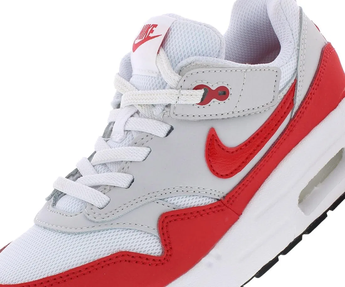 Детские кроссовки для мальчиков Air Max 1 Nike, White/Grey/Red-White — фото 3