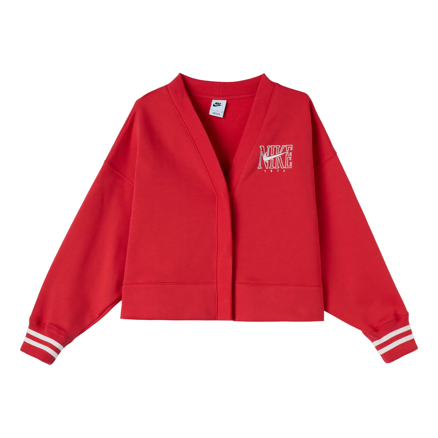 Женский топ Phoenix Fleece Over Oversized Graphic Cardigan Asia Sizing 'Red' Nike, красный