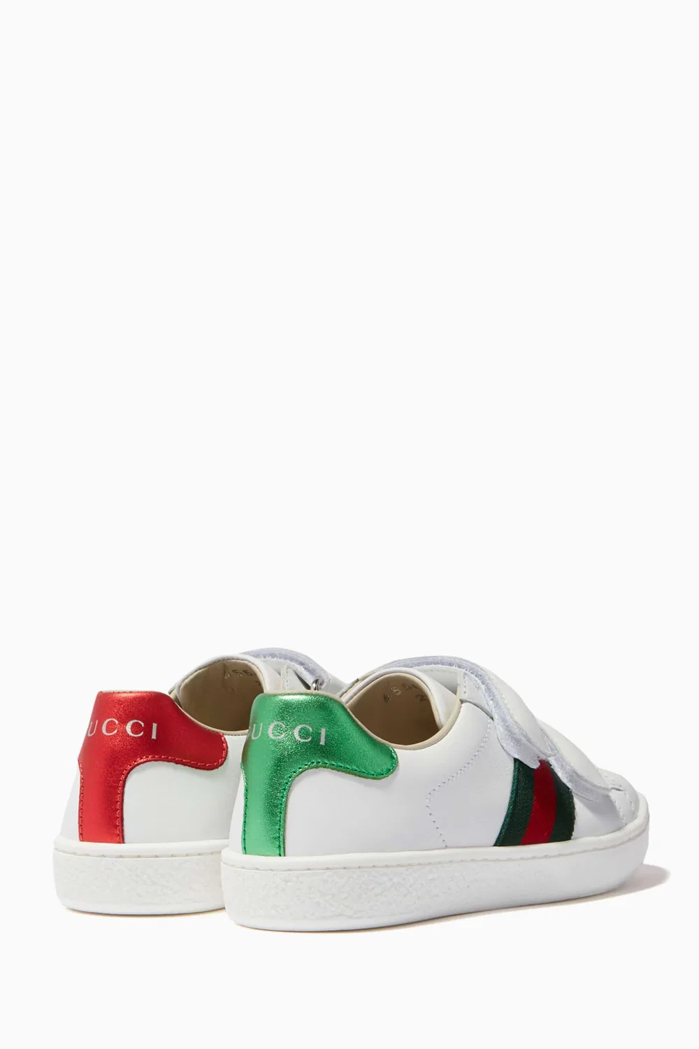 Кожаные кроссовки белые Ace Gucci, белый — фото 3