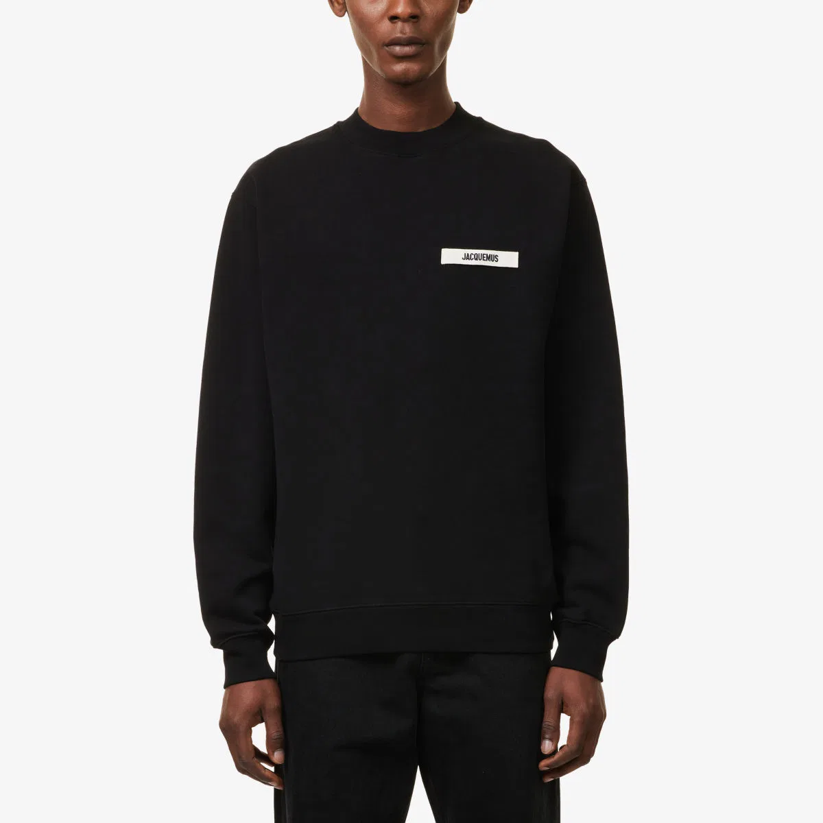 Толстовка Le gros Grain из хлопкового джерси Jacquemus, черный — фото 3