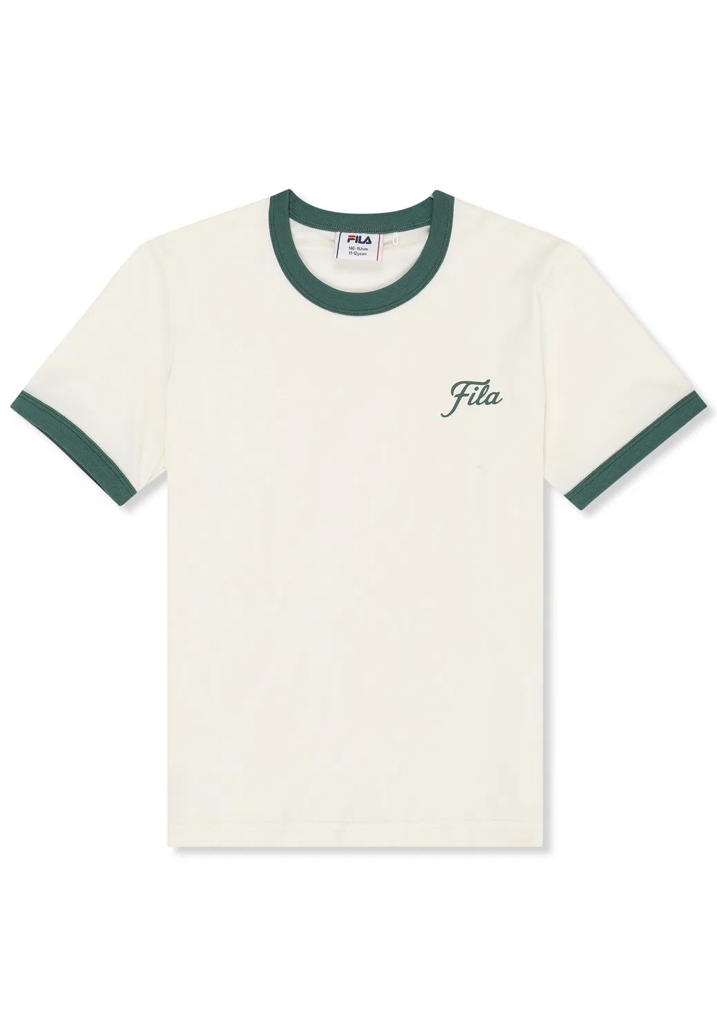 Детская футболка с длинным рукавом MARLIA Regular Graphic Ringer T-Shirt Fila, Weiss