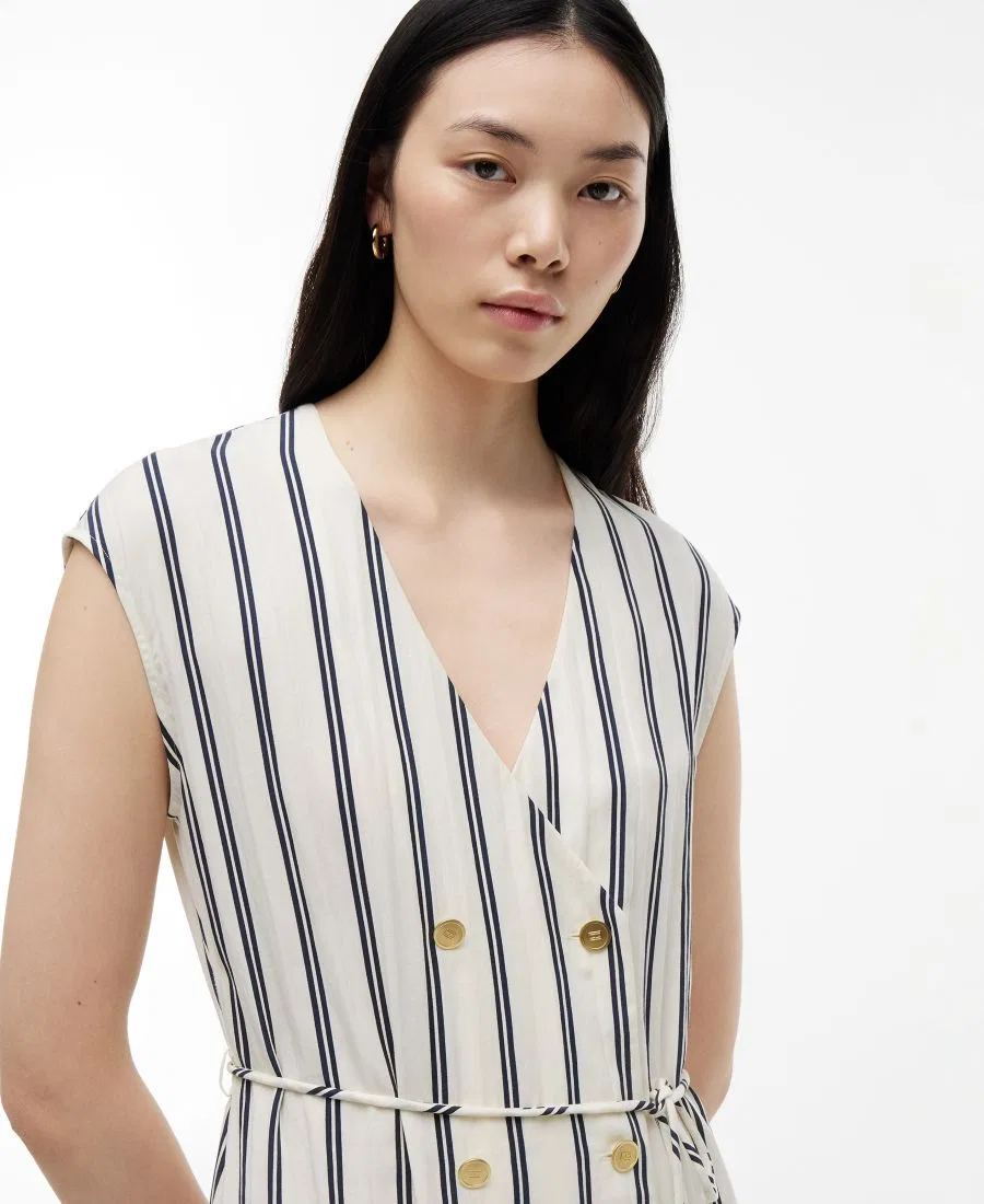 Платье-миди с nautical полоской и пуговицами спереди Tommy Hilfiger, Dune Calico Navy Stripe — фото 2