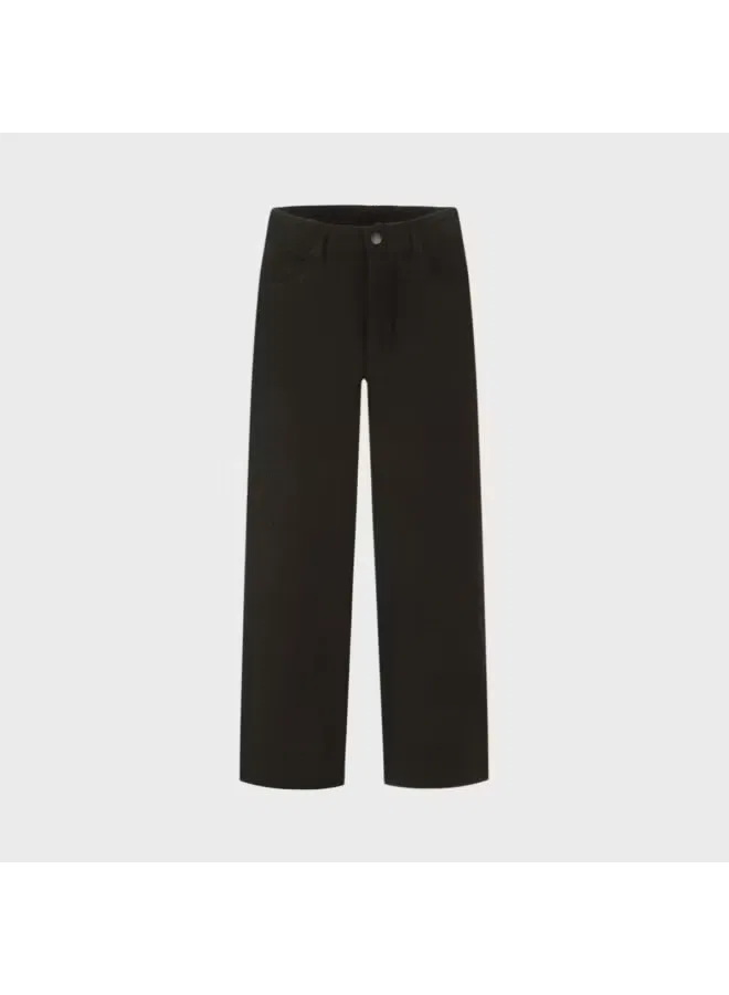 Брюки широкие из шерстяной смеси Zara, черный — фото 2