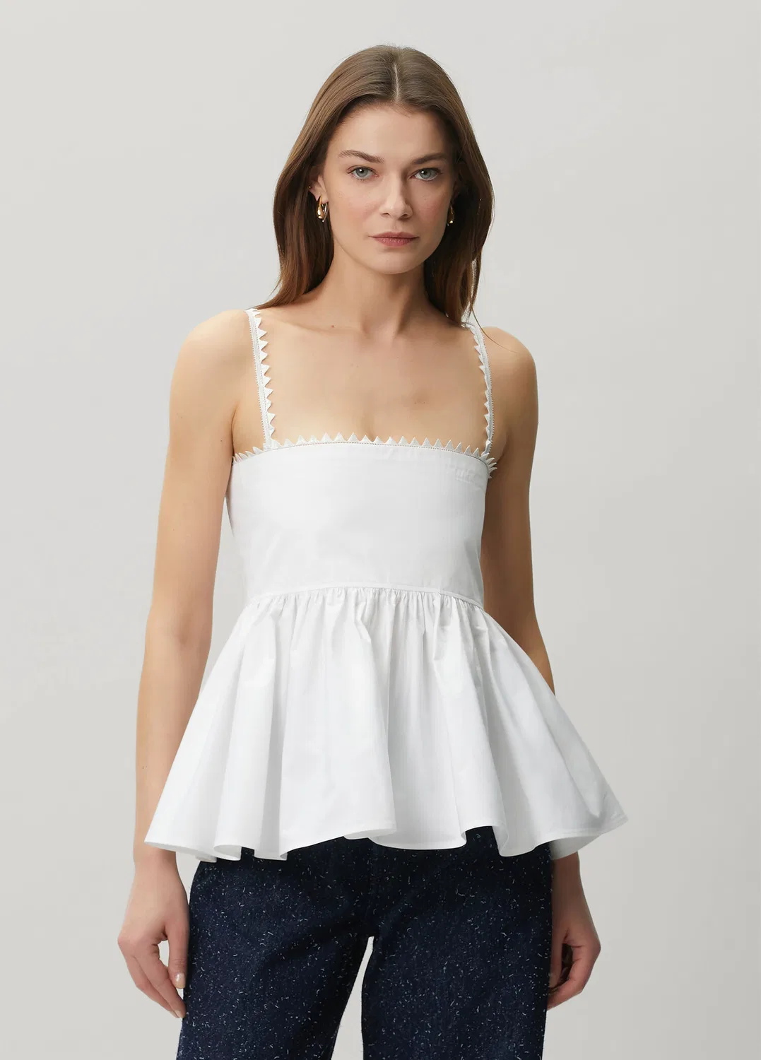 Блуза Peplum Jacquemus, white