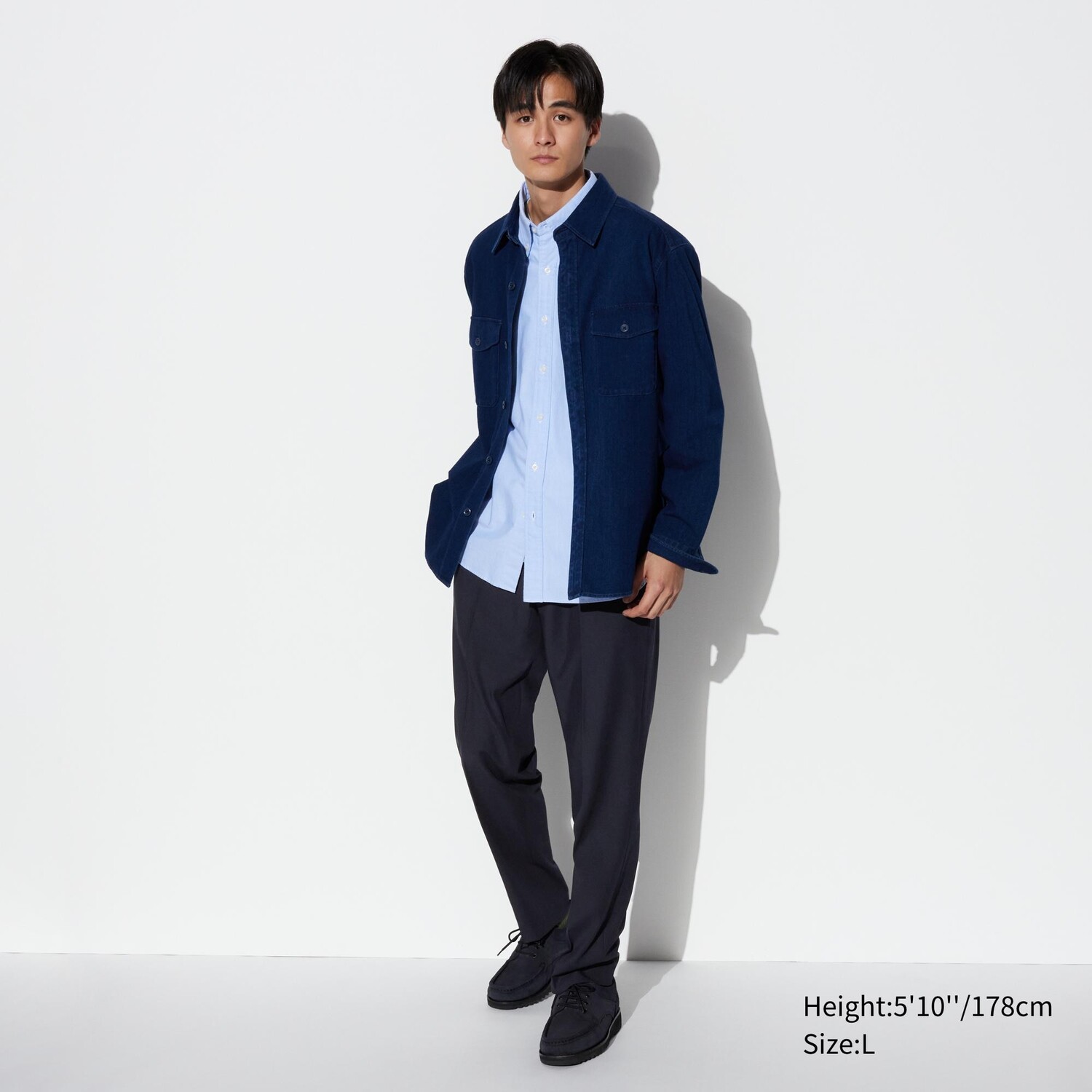 

Брюки UNIQLO Smart шерстяные, темно-синий