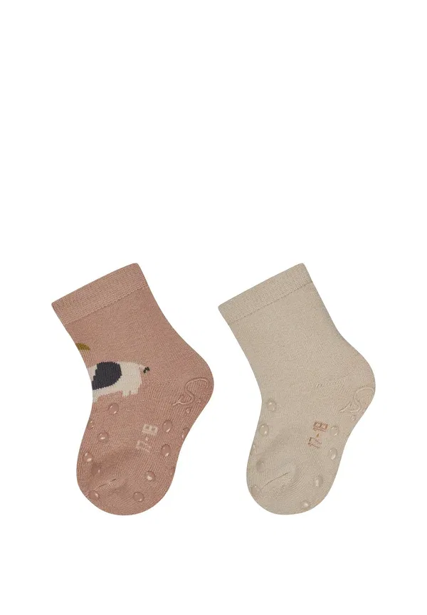 Носки 2-pack с животными Krabbel 2-pack elefant Sterntaler, taupe, коричневый