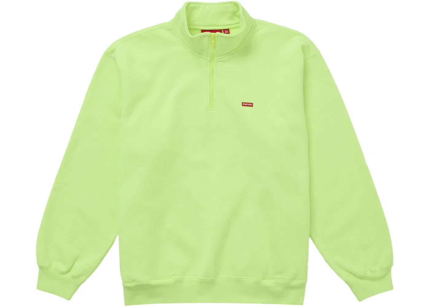 Мужской пуловер с принтом Supreme Small Box Half Zip, Bright Green