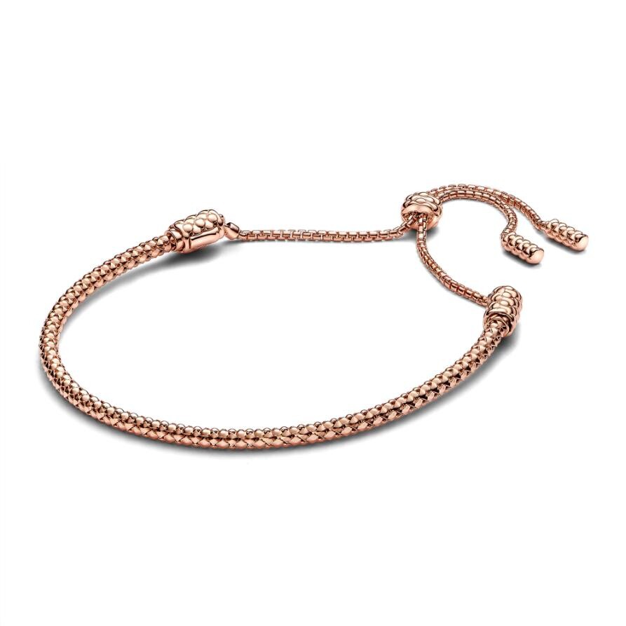 

Браслет Studded Chain Slider Pandora, покрытие - розовое золото