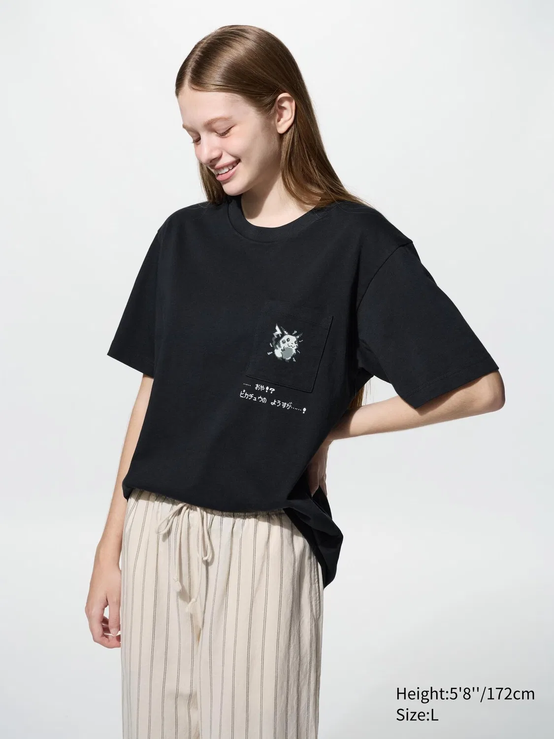 Футболка Uniqlo Pokémon UT, графический принт по мотивам Pokémon, черный — фото 3