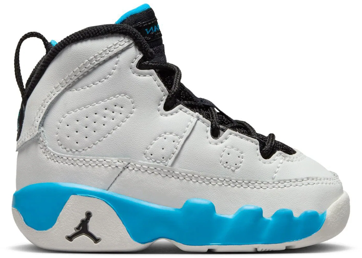Детские кроссовки Lifestyle Jordan 9 Retro, Summit White/Black/Dark Powder Blue