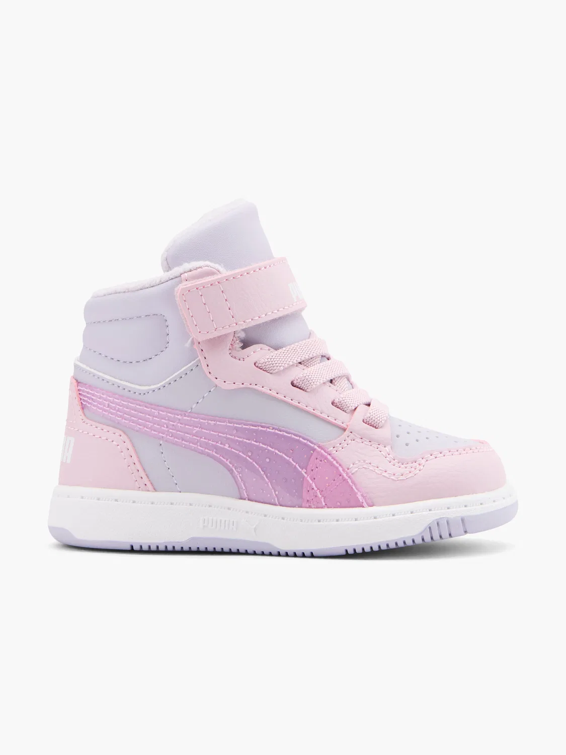 Детские высокие кроссовки PUMA REB-L MID WTR BLURRY DREAMS AC + INF, фиолетовый