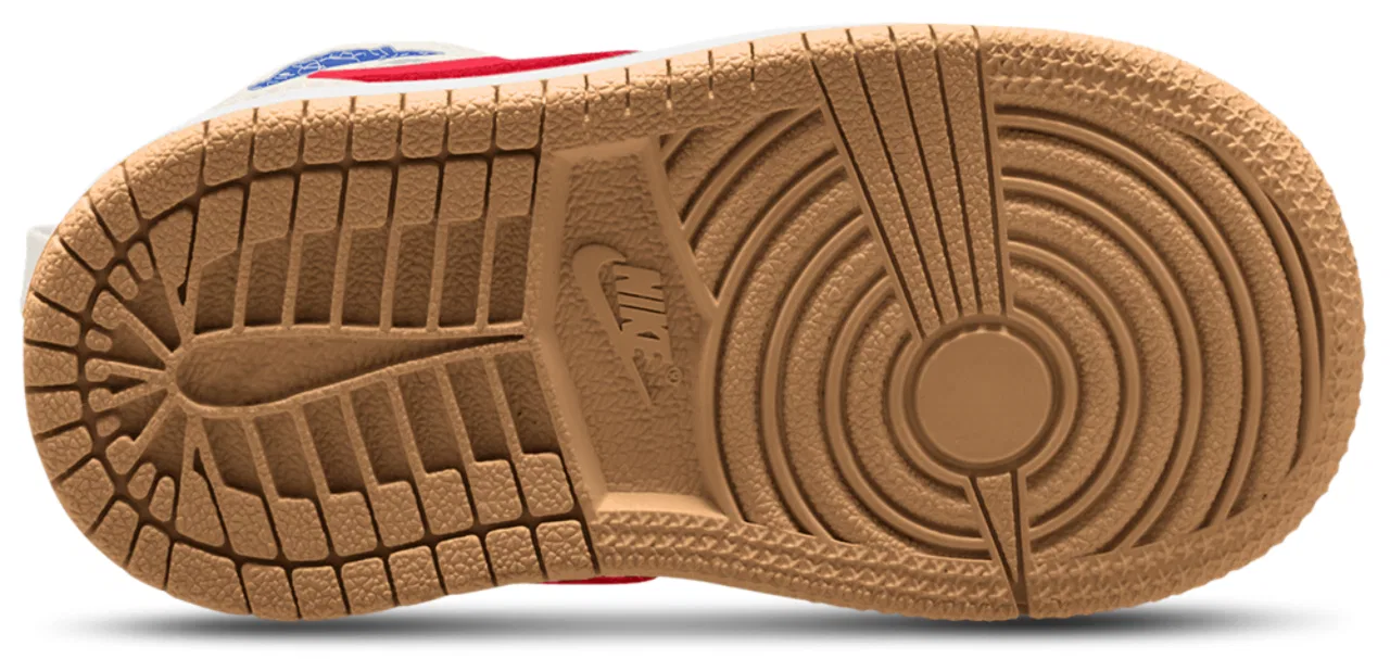 Кроссовки для девочек AJ 1 Mid Jordan, цвет Red/Beige/White — фото 4