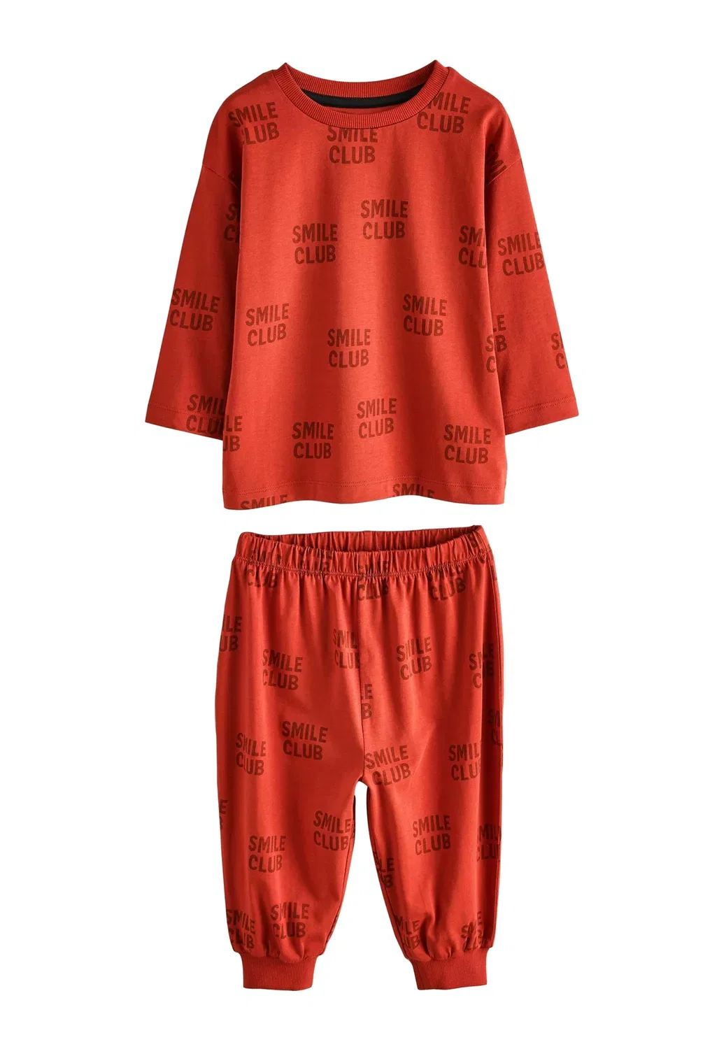 Пижама-Джоггеры с длинными рукавами, стандартный крой, комплект из 3 штук Next, Black Red Stone — фото 2