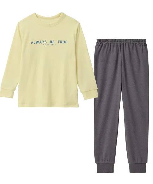 Детская пижама с длинным рукавоми принтом GITA, Желтая