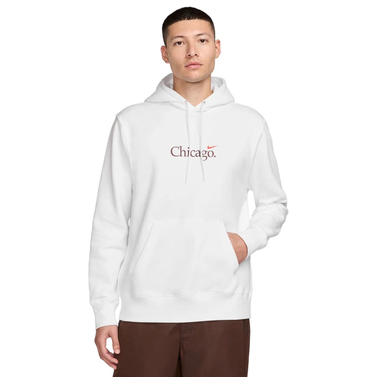 Худи для мужчин Chi Club Pullover BB Hoodie Nike, цвет White/Cosmic Clay