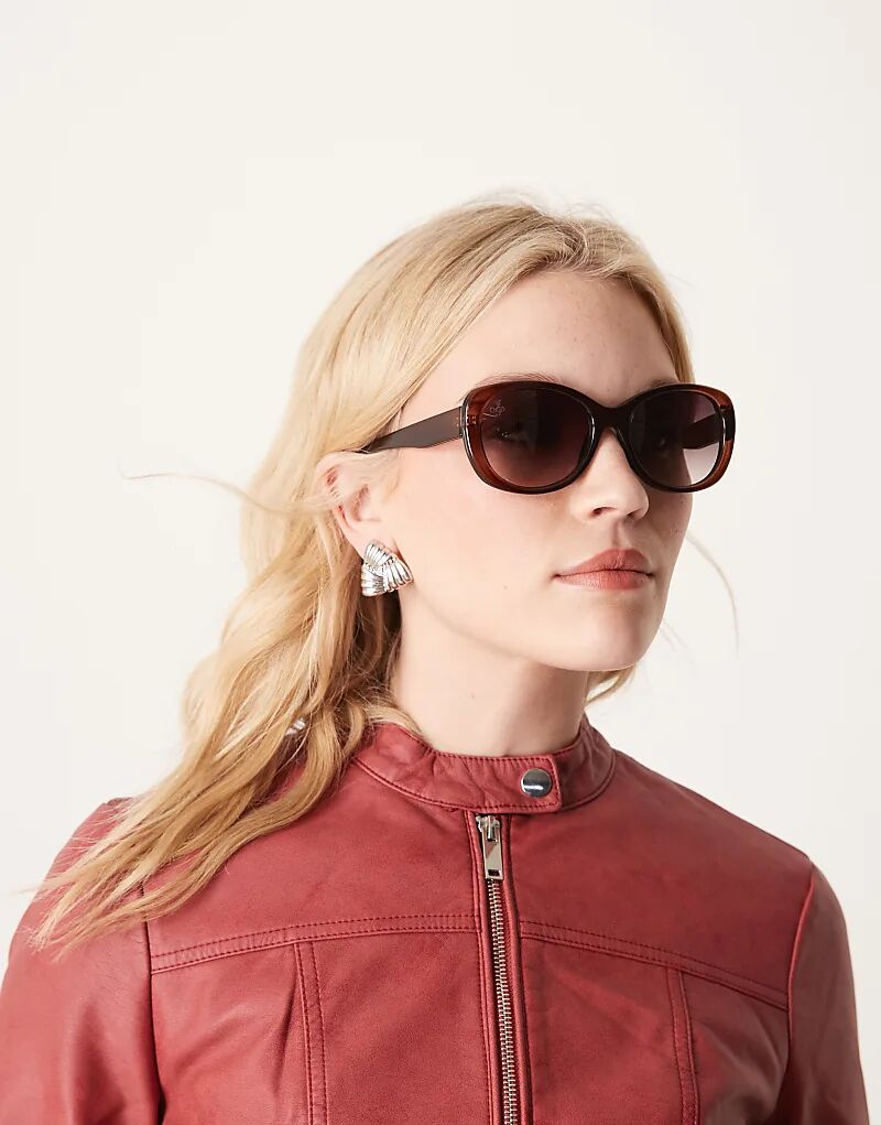 

Массивные квадратные солнцезащитные очки коричневого цвета Jeepers Peepers