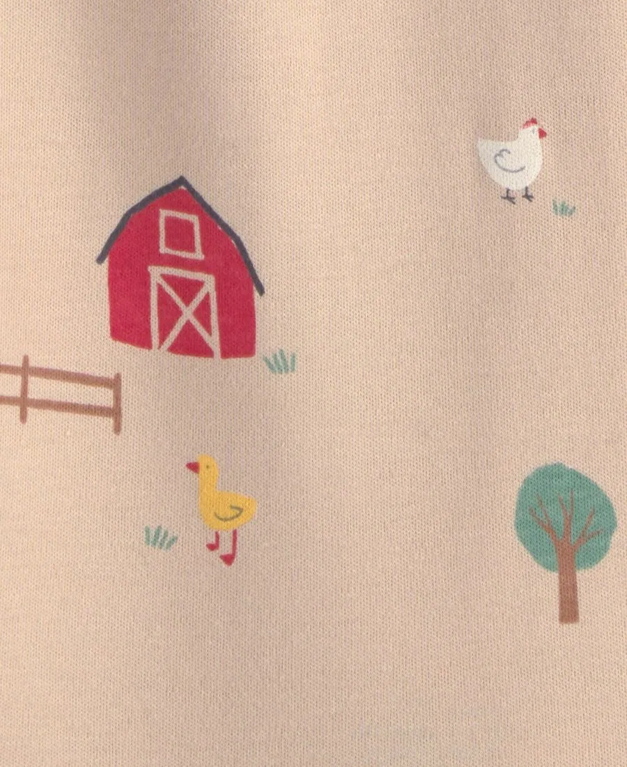 Детский комбинезон-слип Cotton 2-Way Zip Sleep & Play Carter's, Beige/Farm — фото 4