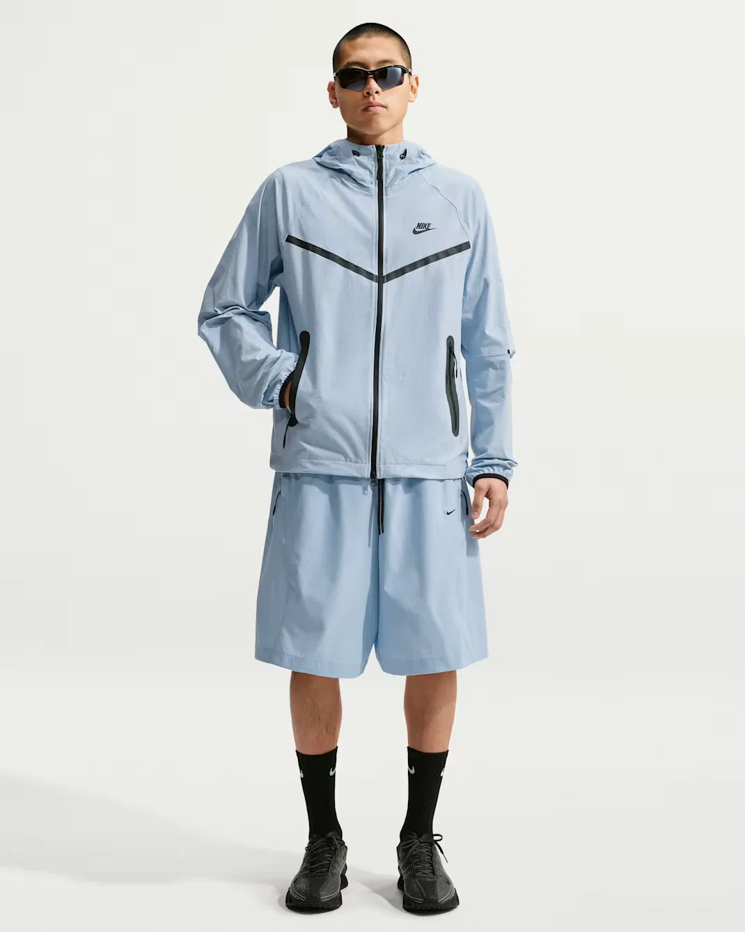 Мужская ветровка Dri-FIT Woven на молнии Nike Tech, Light Armory Blue/Light Armory Blue/Black — фото 4