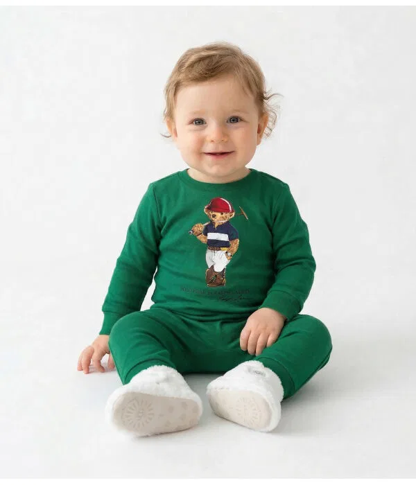 Детское боди для мальчиков Polo Ralph Lauren, зеленый