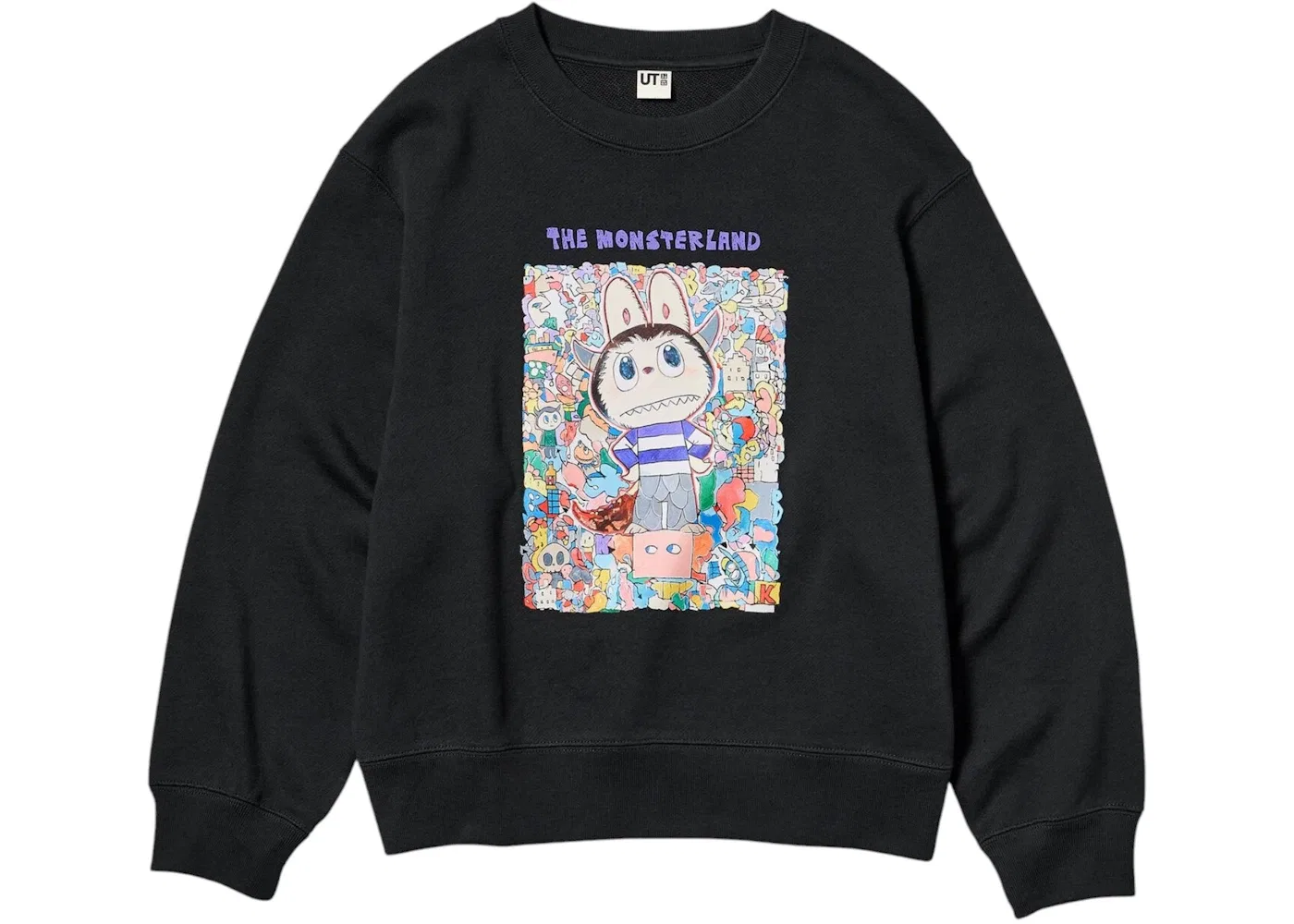 Детский свитшот с принтом Uniqlo x POP MART THE MONSTERS, Black