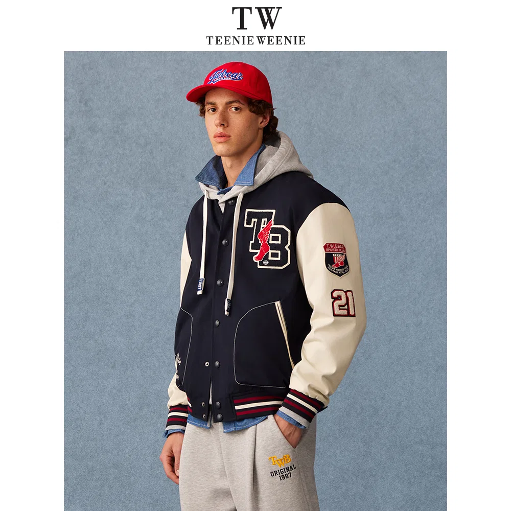 Детское пальто в стиле преппи с длинным рукавом Evergreen Preppy Style Jacket Teenie Weenie Men, Navy Blue — фото 4