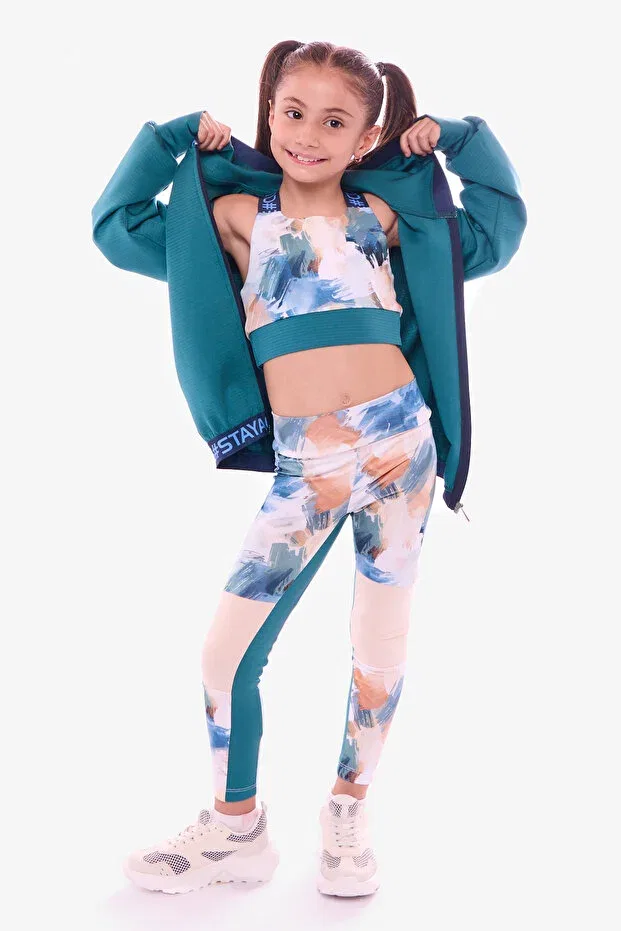 Детская толстовка на молнии с капюшоном оверсайз Swiftie sweatshirt Colorinas, Green — фото 2
