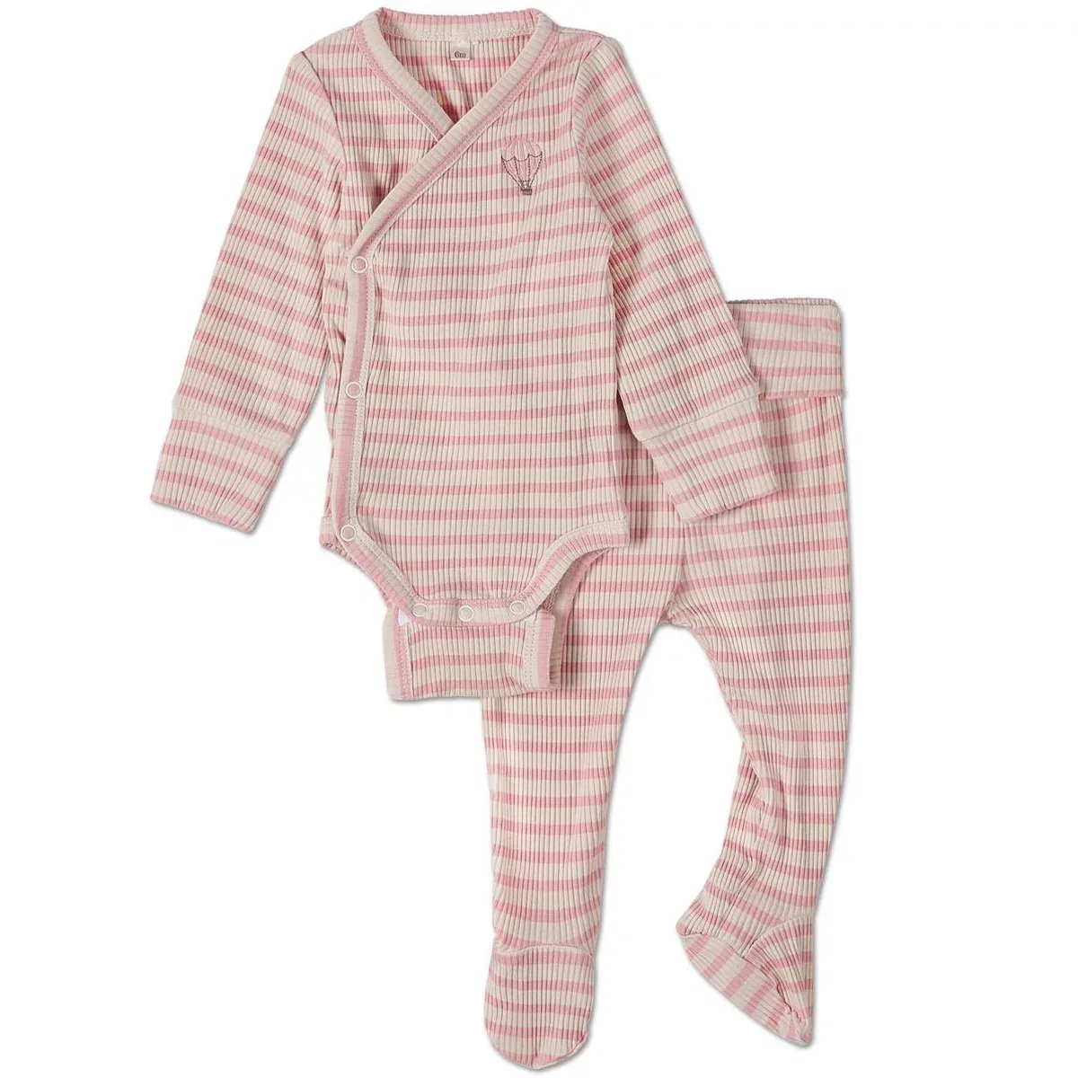Детский боди-комбинезон с длинным рукавом Hot Air Balloon NEWBORN, Pink