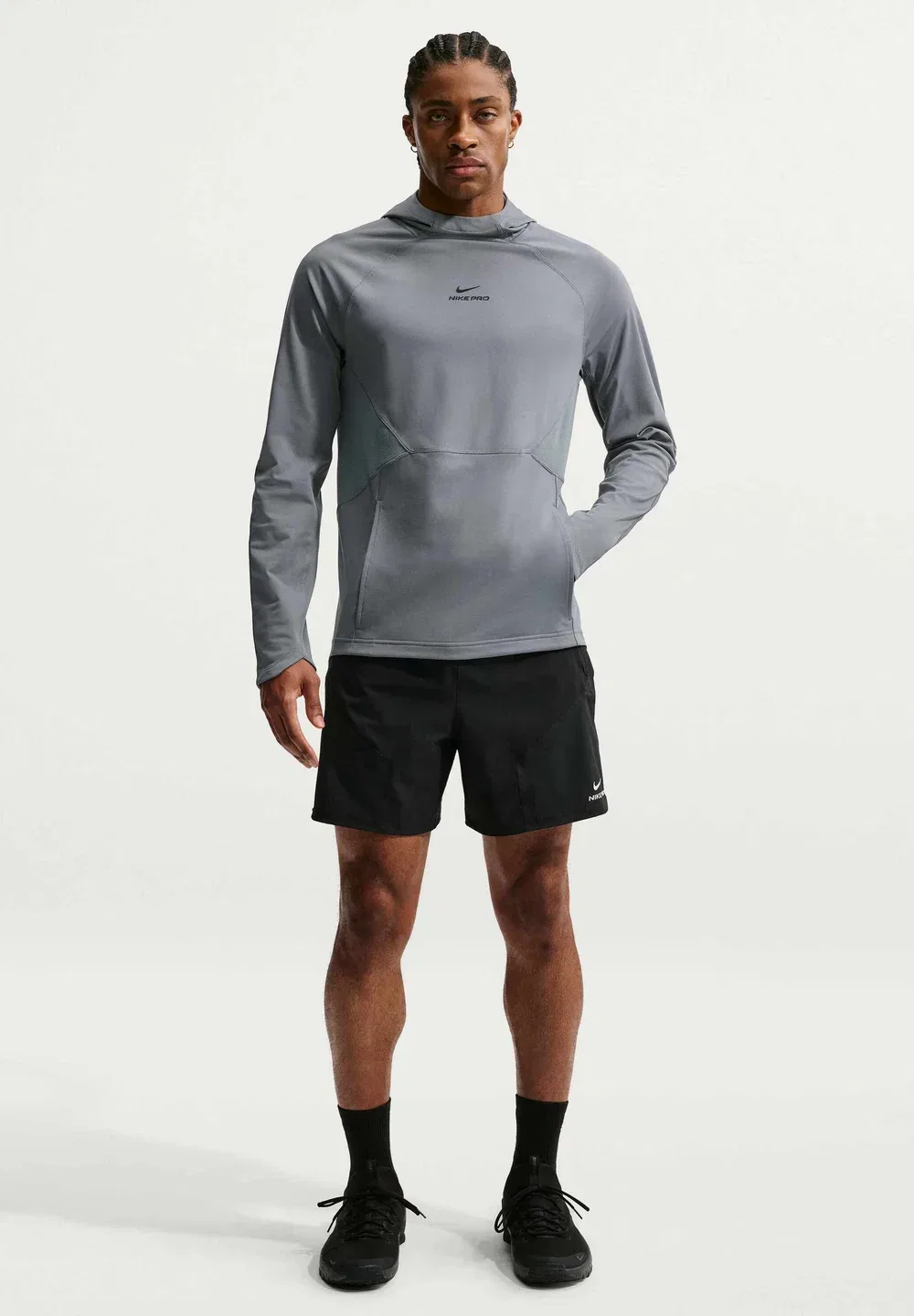 M np df npt средний слой верх - худи Nike Performance, Smoke Grey/Black