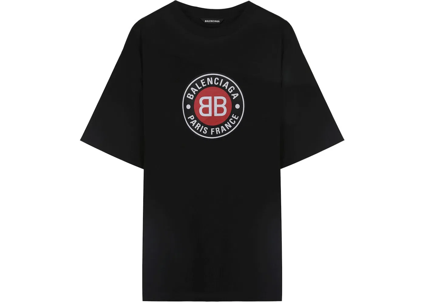 Мужская футболка с логотипом Balenciaga BB Badge, Black