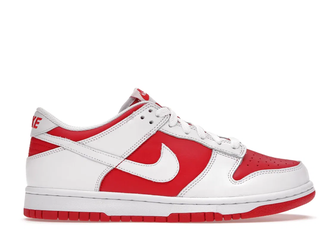 Детские кроссовки с принтом Nike Dunk Low Nike, University Red/White-Total Orange