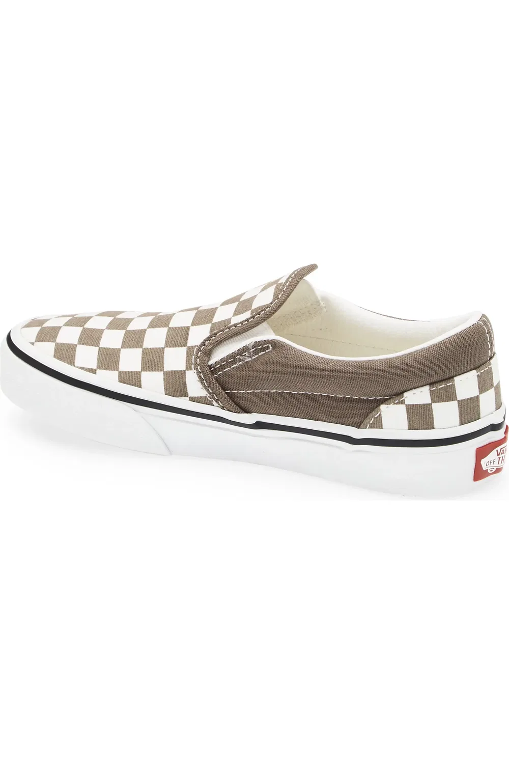 Детские кеды slip-on на низком профиле Classic Slip-On Vans, Checkerboard Walnut — фото 2