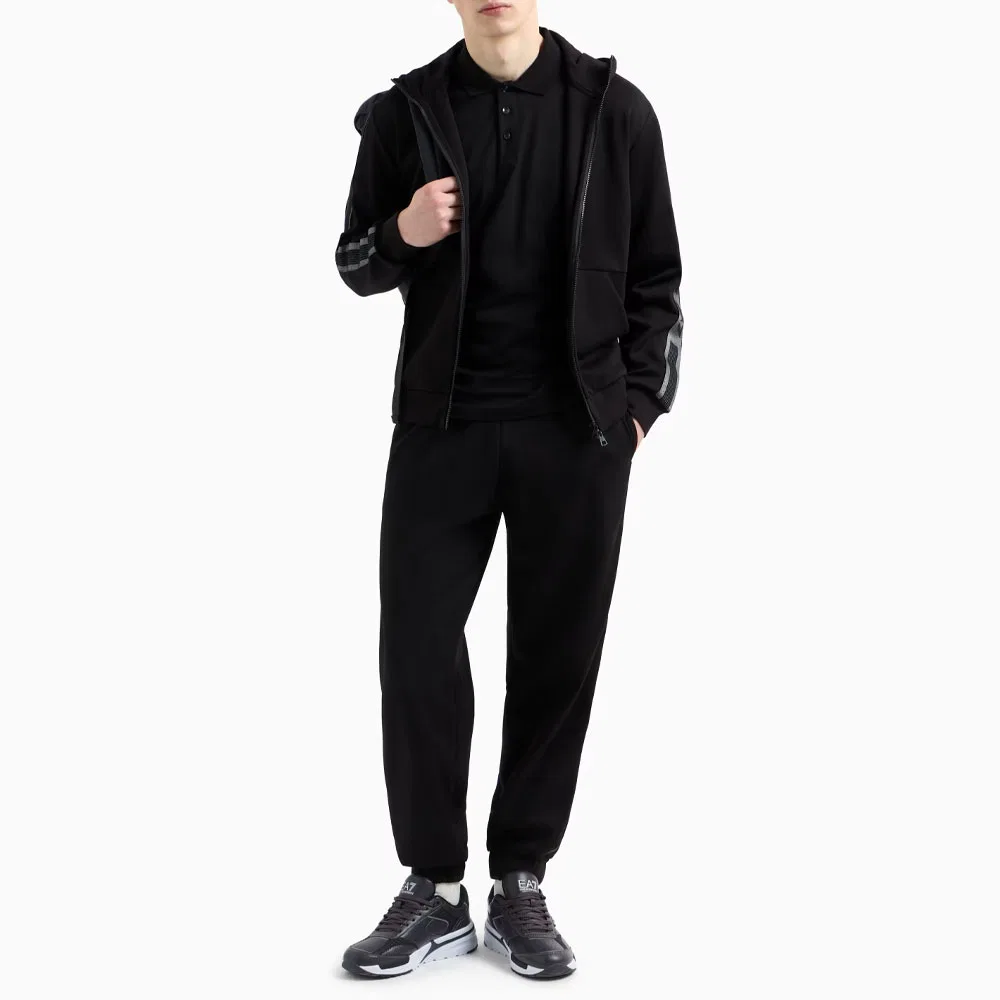 Мужской свитшот с принтом EMPORIO ARMANI, Black — фото 4