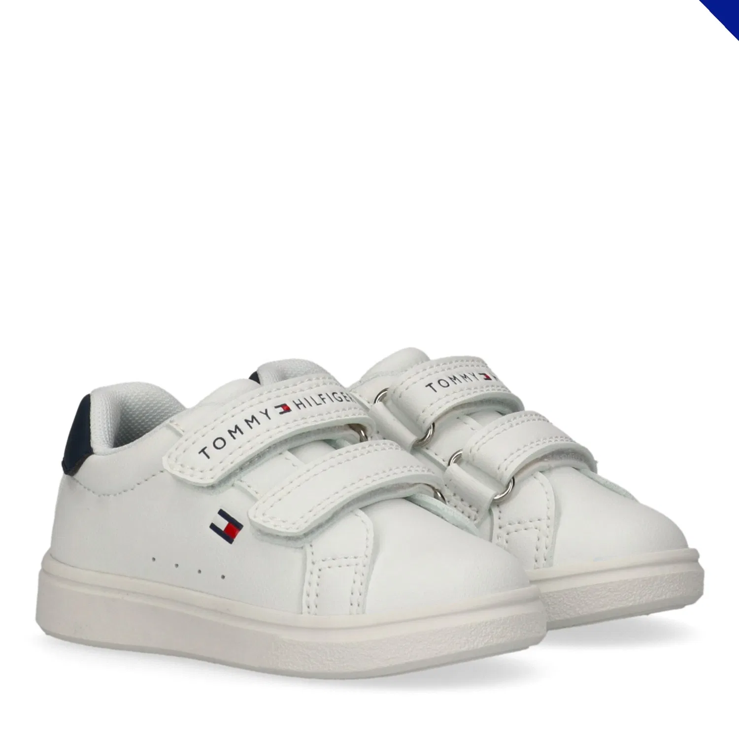 Детские кроссовки с логотипом Tommy Hilfiger, White-Blue
