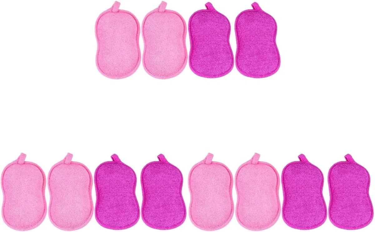 Мочалка для тела Peanut Shape, Beavorty, набор 12 шт, 15x9.5 см, мультиколор