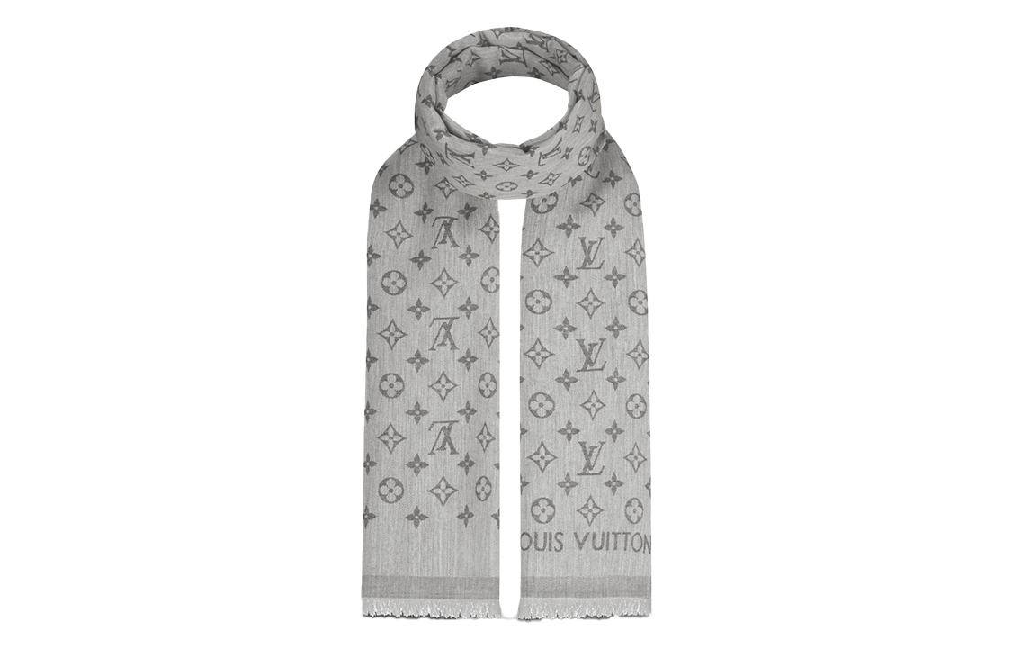 

LOUIS VUITTON Шаль Monogram Essential, Light Gray