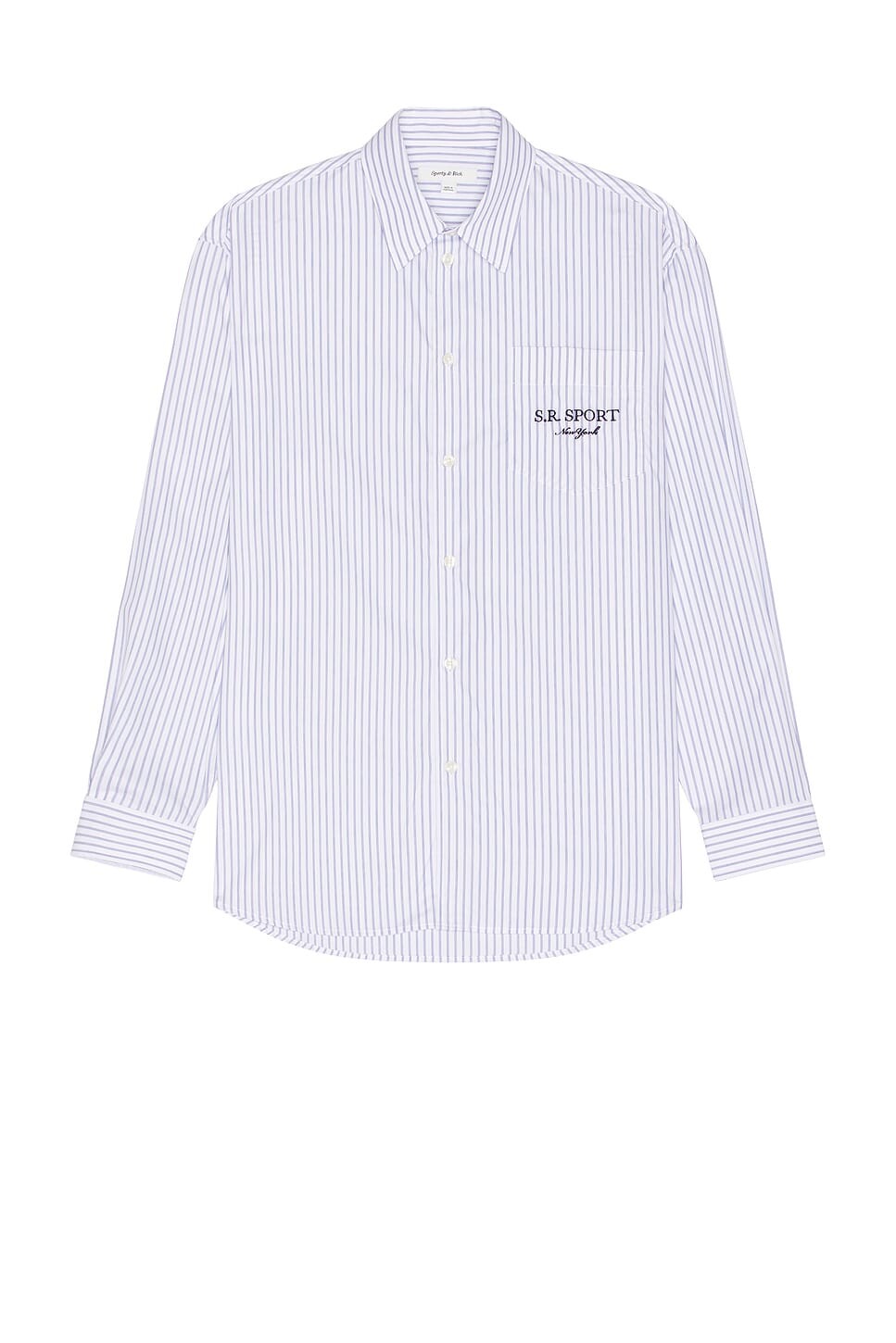 

S.R. Спортивная рубашка оверсайз Sporty & Rich, цвет White & Navy