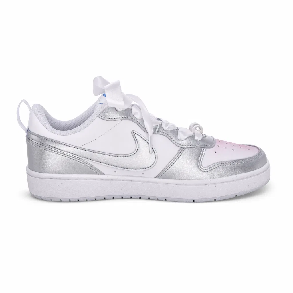 Детские кроссовки для скейтбординга низкие Nike Court Borough Pink, Silver — фото 4
