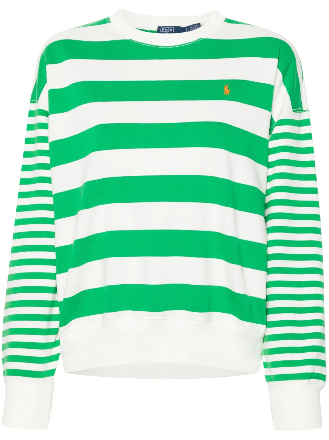 Свитшот Polo Pony в полоску Polo Ralph Lauren, зеленый