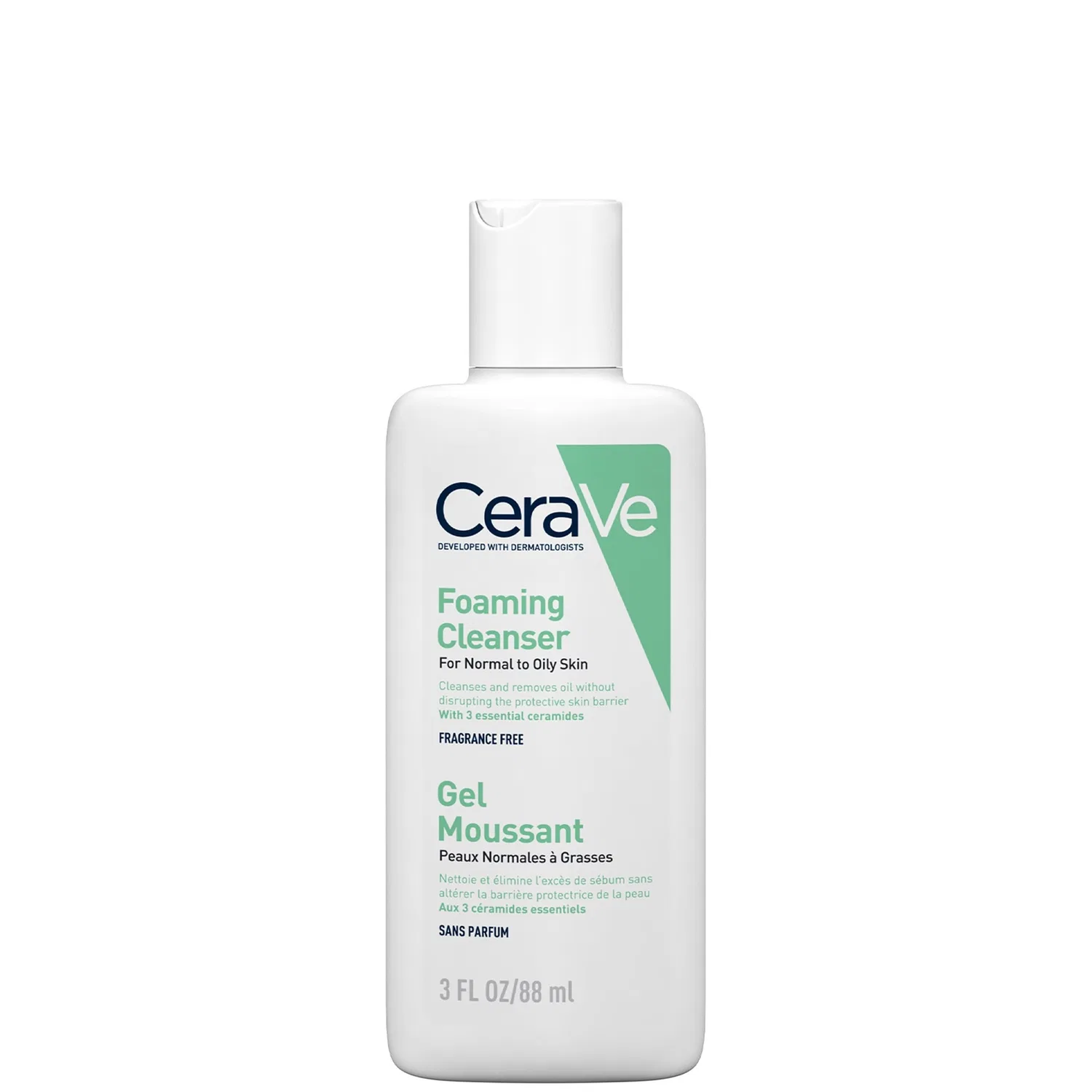 Очищающая пенка для жирной кожи CeraVe Foaming Cleanser for Oily Skin, 88 мл