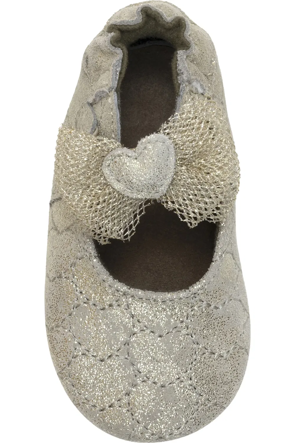 Ползунковые туфли Мэри Джейн с бантом Desiree Robeez, Gold — фото 4