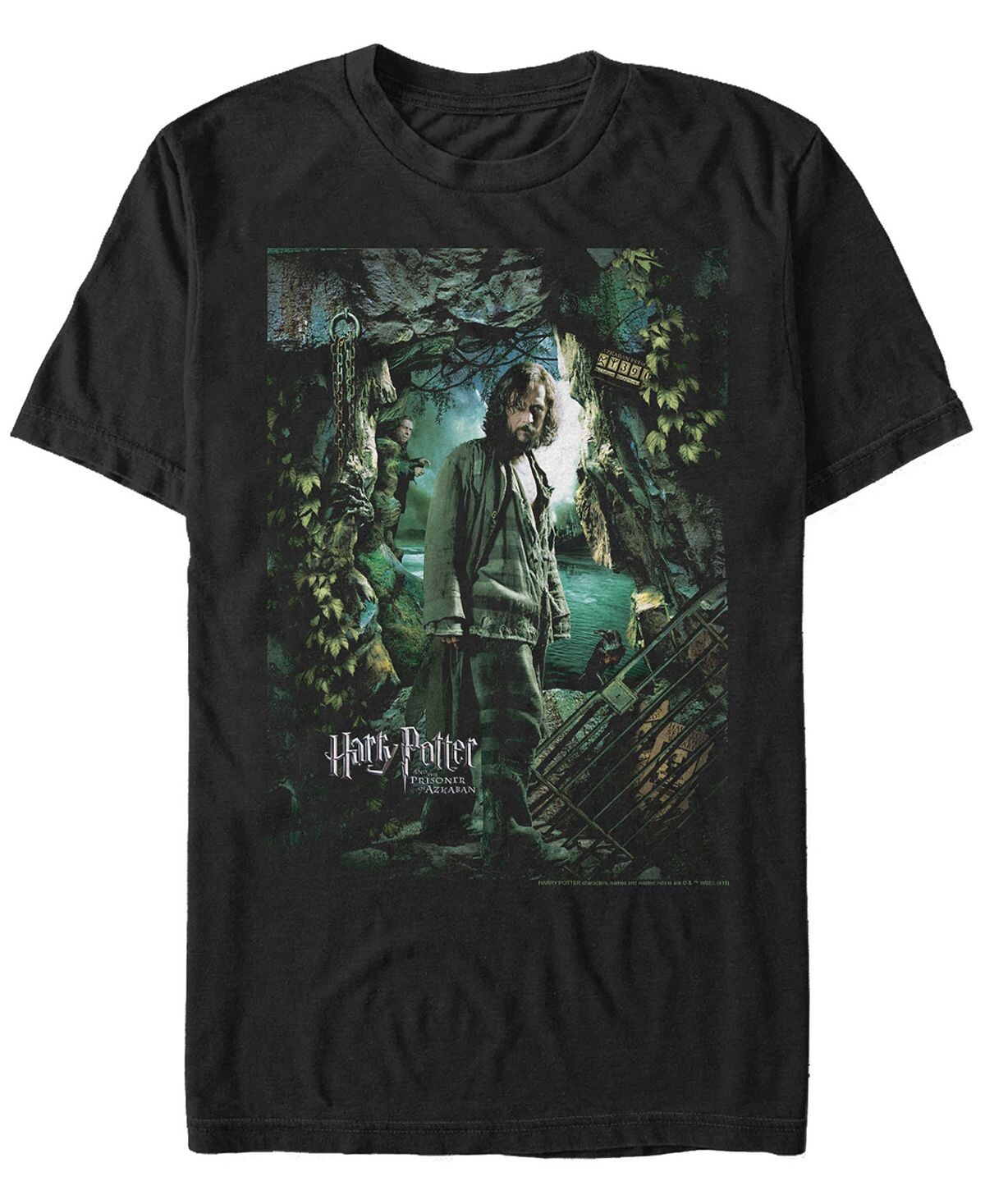 

Мужская футболка с круглым вырезом и короткими рукавами с надписью azkaban Fifth Sun, черный