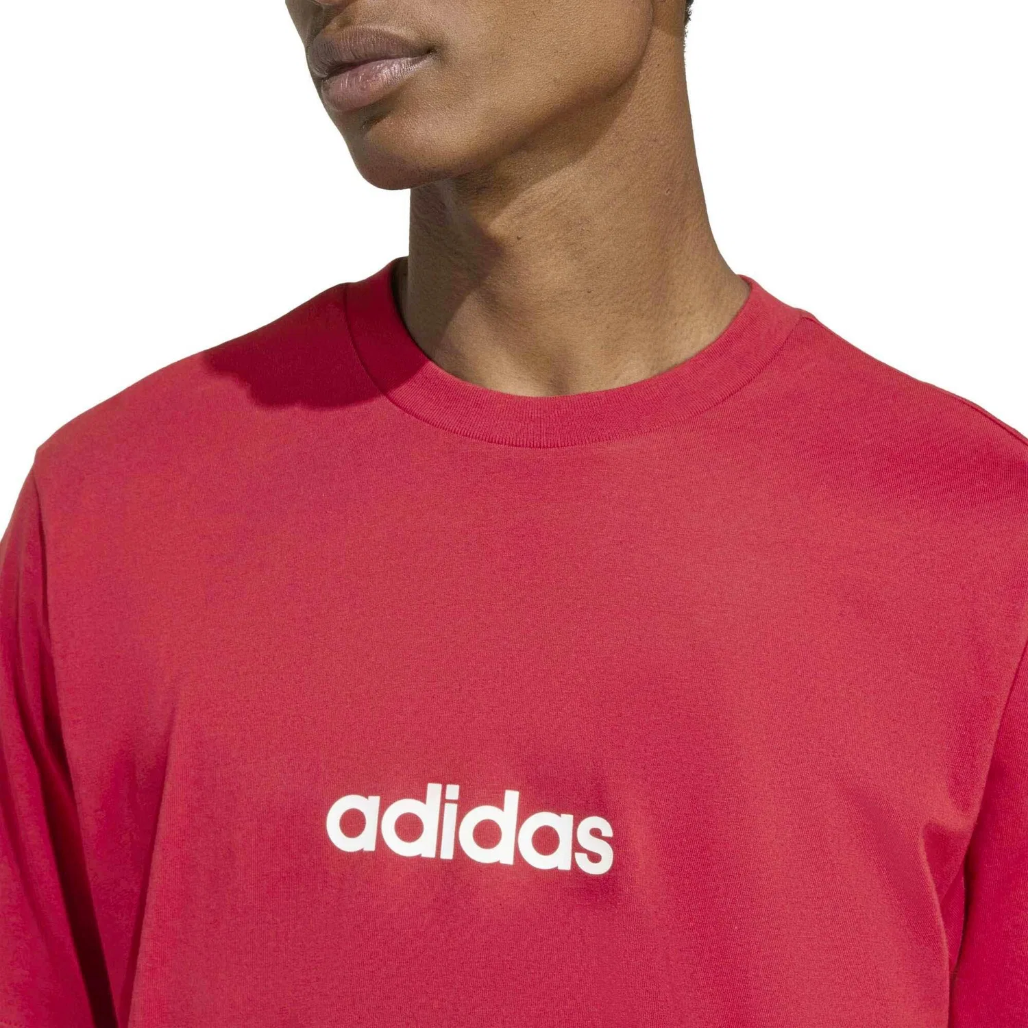 Мужская футболка с логотипом Adidas Sport M Lin Sj T, Adidas, Rot — фото 4